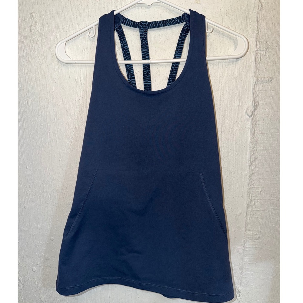 Mountain Hardwear Womens Navy Blue Strappy Racerback Active GYM Tank Top Size M
